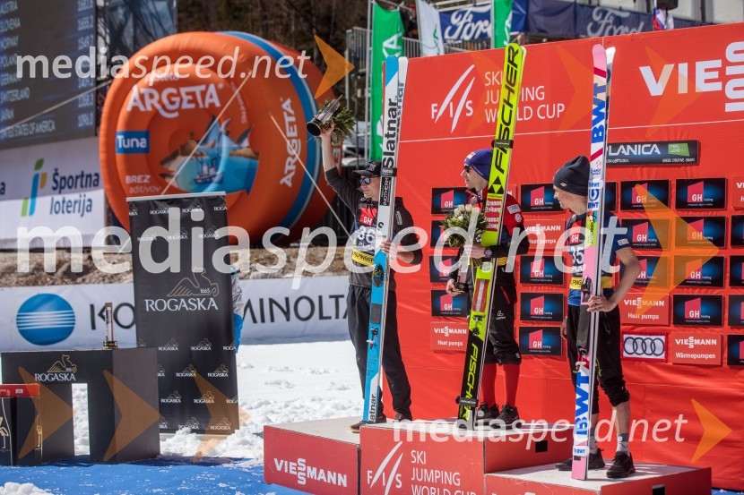  Anže Lanišek, smučarski skakalec;  Stefan Kraft, smučarski skakalec (Avstrija);  Piotr Żyła, smučarski skakalec (Poljska)Planica 2023, sobota