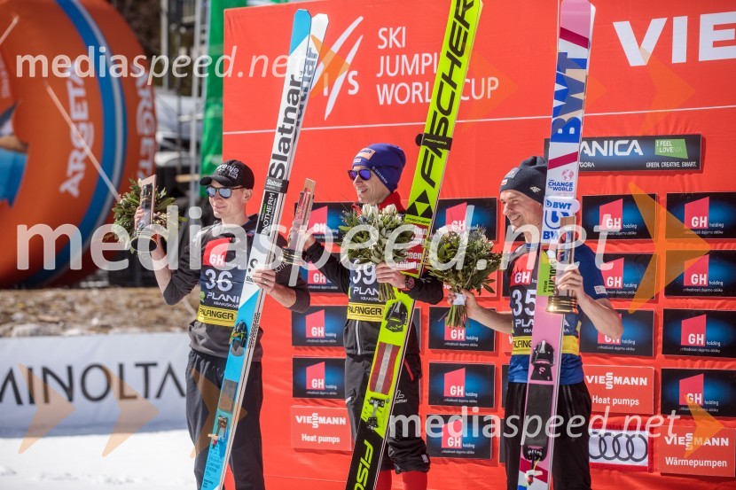  Anže Lanišek, smučarski skakalec;  Stefan Kraft, smučarski skakalec (Avstrija);  Piotr Żyła, smučarski skakalec (Poljska)Planica 2023, sobota