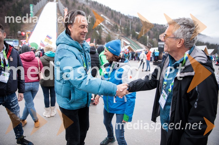  Tomislav  Čizmić, predsednik uprave, Mercator d.d.;  Aleksander  Zalaznik, generalni direktor Danfoss Trata, predsednik Združenja ManagerPlanica 2023, sobota