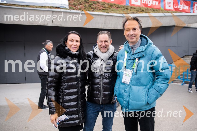  Melita Pipuš;  John Denhof, predsednik uprave NKBM;  Tomislav  Čizmić, predsednik uprave, Mercator d.d.Planica 2023, sobota