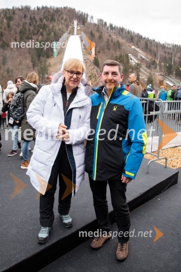 dr. Nataša Pirc Musar, predsednica Republike Slovenije; dr. Aleš Musar, lastnik Ruske dačePlanica 2023, sobota