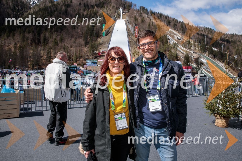  Urša Manček Rakovec, marketing, RTV Slovenija;  Matjaž Rakovec, župan Mestne občine KranjPlanica 2023, sobota