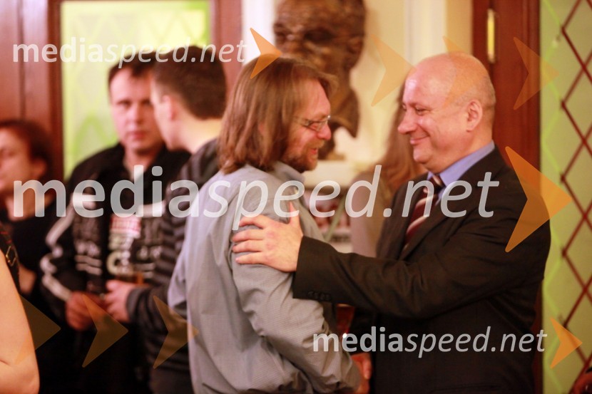 Bojan Umek, igralec in Janez Pipan, režiserTriko, premiera burke