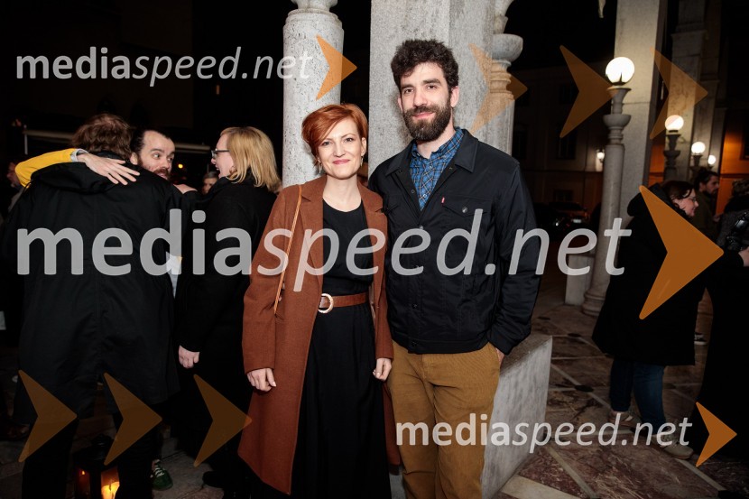 dr. Asta Vrečko, ministrica za kulturo; dr. Sašo Slaček Brlek, raziskovalec na FDV53. Teden slovenske drame, sklepna slovesnost s podelitvijo nagrad