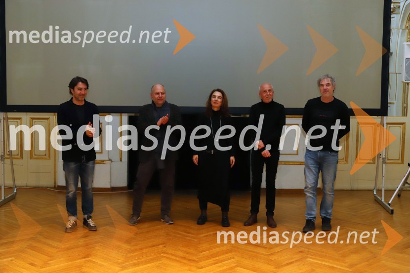  Edward Clug, umetniški direktor, Balet SNG Maribor;  Milko Lazar, skladatelj, pianist;  Nuša Ekar, scenaristka;  Božo Grlj, režiser;  Jure Nemec, direktor fotografije, ZFSUživajte, oder je vaš, predpremiera dokumentarnega filma v SNG Maribor