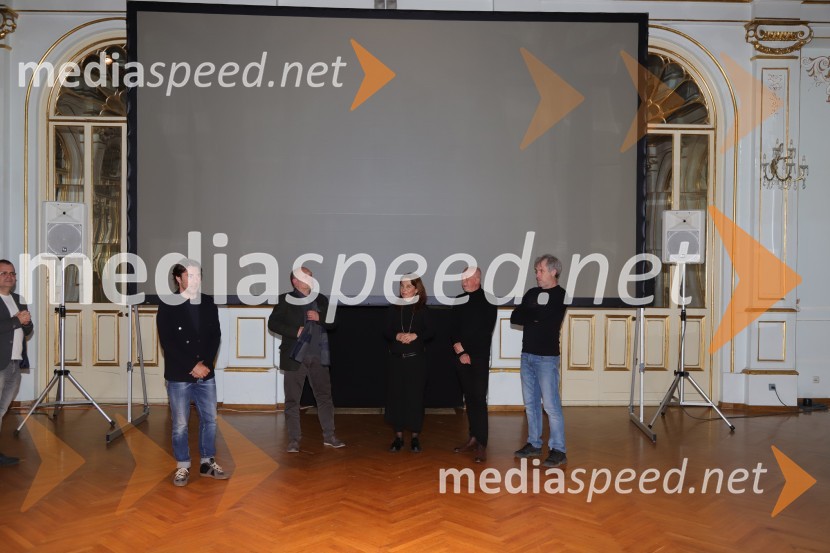  Edward Clug, umetniški direktor, Balet SNG Maribor;  Milko Lazar, skladatelj, pianist;  Nuša Ekar, scenaristka;  Božo Grlj, režiser;  Jure Nemec, direktor fotografije, ZFSUživajte, oder je vaš, predpremiera dokumentarnega filma v SNG Maribor