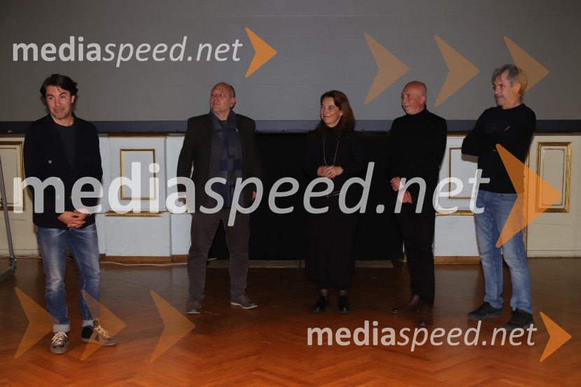  Edward Clug, umetniški direktor, Balet SNG Maribor;  Milko Lazar, skladatelj, pianist;  Nuša Ekar, scenaristka;  Božo Grlj, režiser;  Jure Nemec, direktor fotografije, ZFSUživajte, oder je vaš, predpremiera dokumentarnega filma v SNG Maribor