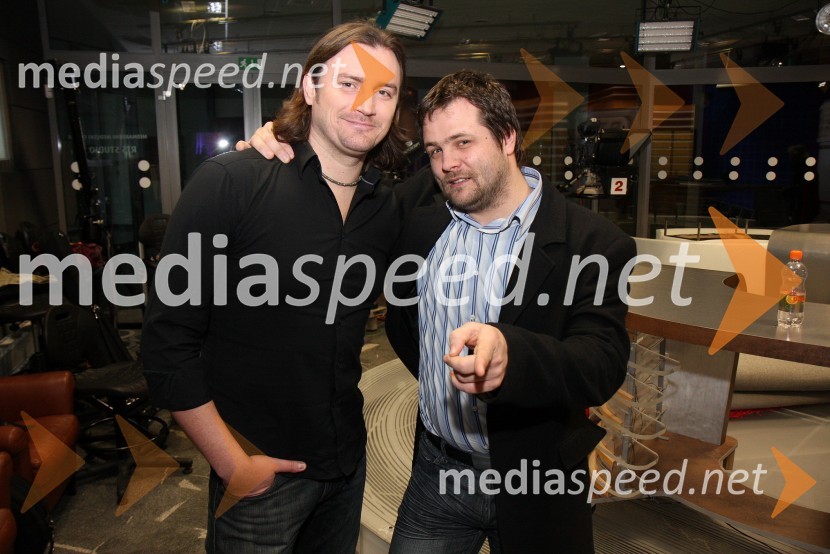 Vlado Pilja - Lepi Dasa, pevec in Boštjan Lesjak, direktor IOPRdeča preproga s Sebastianom, snemanje oddaje