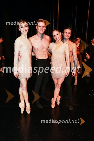  Nina Noč, balerina;  Lukas Zuschlag, baletnik, koreograf;  Ana Klašnja, balerina;  Filip Jurič, baletni plesalecLjubezen, premiera baleta v SNG Opera in balet Ljubljana