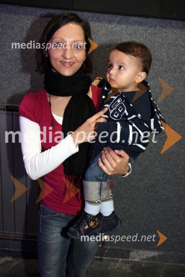 Jagoda Djordjevič, programska urednica RTS s sinomRdeča preproga s Sebastianom, snemanje oddaje