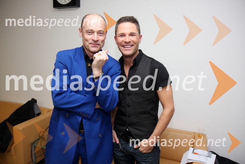 Čarodej Vladimir in Sebastian, pevec in tv voditeljRdeča preproga s Sebastianom, snemanje oddaje