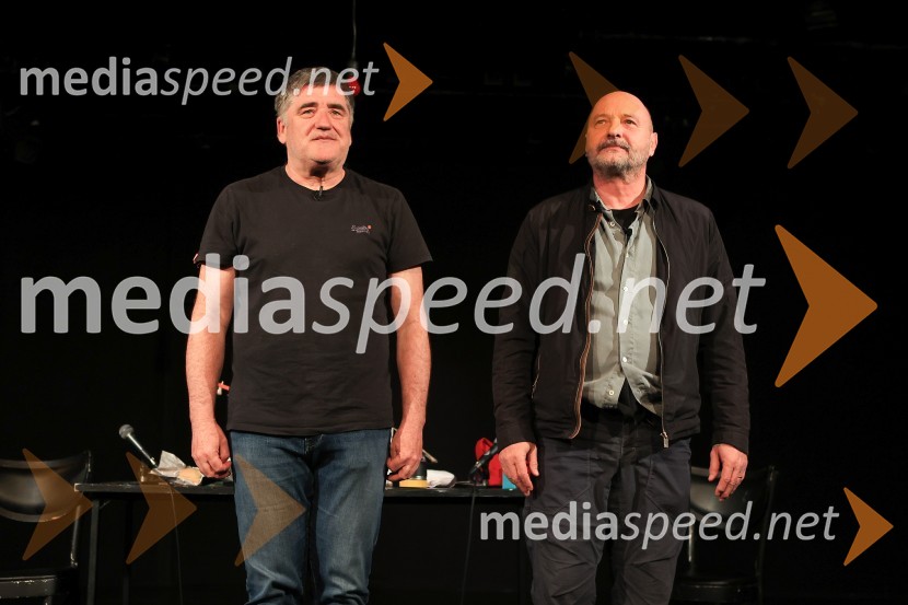  Marko Radmilovič, radijec, kolumnist, režiser;  Dario Varga, igralecTakorekoč: Žalujka + Amater, premiera Nova Pošta, SMG Ljubljana