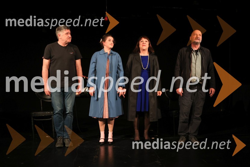  Marko Radmilovič, radijec, kolumnist, režiser;  Mija Kramar, igralka;  Damjana Černe, igralka;  Dario Varga, igralecTakorekoč: Žalujka + Amater, premiera Nova Pošta, SMG Ljubljana