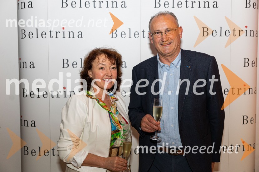  Martina Ozimek;  Roman Rener, pomočnik direktorja Geodetskega inštituta SlovenijeBeletrinino spomladansko druženje