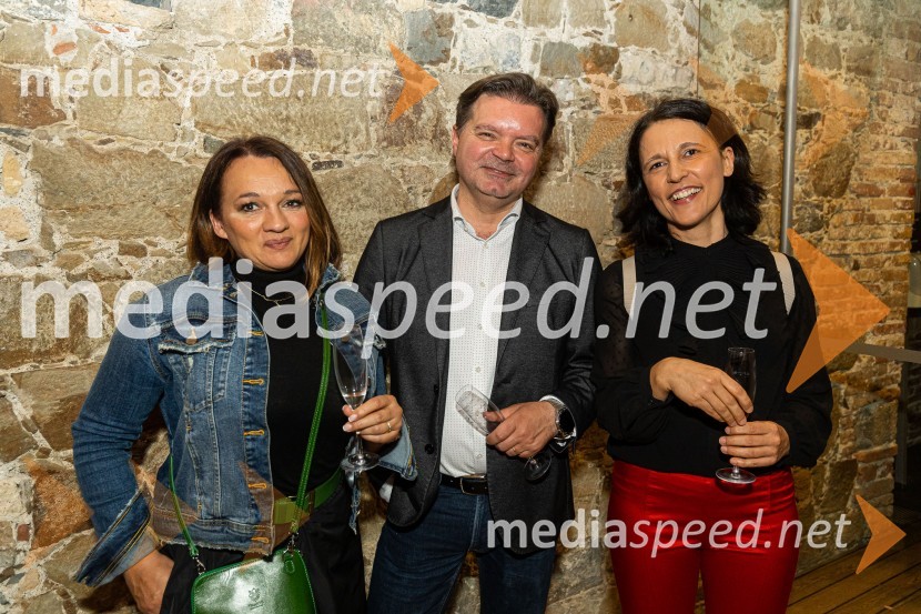 mag. Marjeta Pečarič, poslovna direktorica, Cankarjev dom; dr. Mirko Pečarič, dekan Fakultete za javno upravo;  Jadranka Plut, MKBeletrinino spomladansko druženje