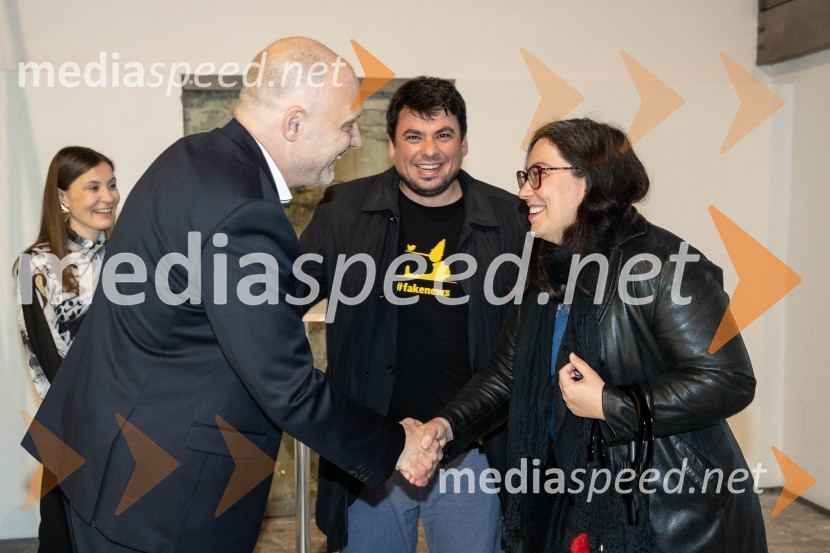  Mitja Čander, direktor, Beletrina; dr. Jernej  Štromajer, Ministrstvo za gospodarstvo, turizem in šport;  Urška Honzak, političarkaBeletrinino spomladansko druženje