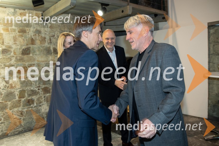  Aleš Šteger, programski vodja, Beletrina;  Miro Petek, politikBeletrinino spomladansko druženje