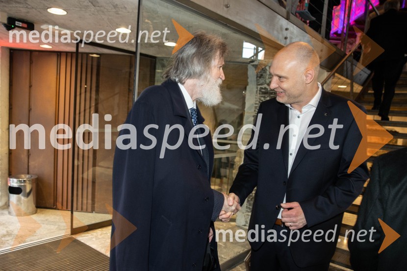 prof. dr. Milček Komelj, SAZU;  Mitja Čander, direktor, BeletrinaBeletrinino spomladansko druženje