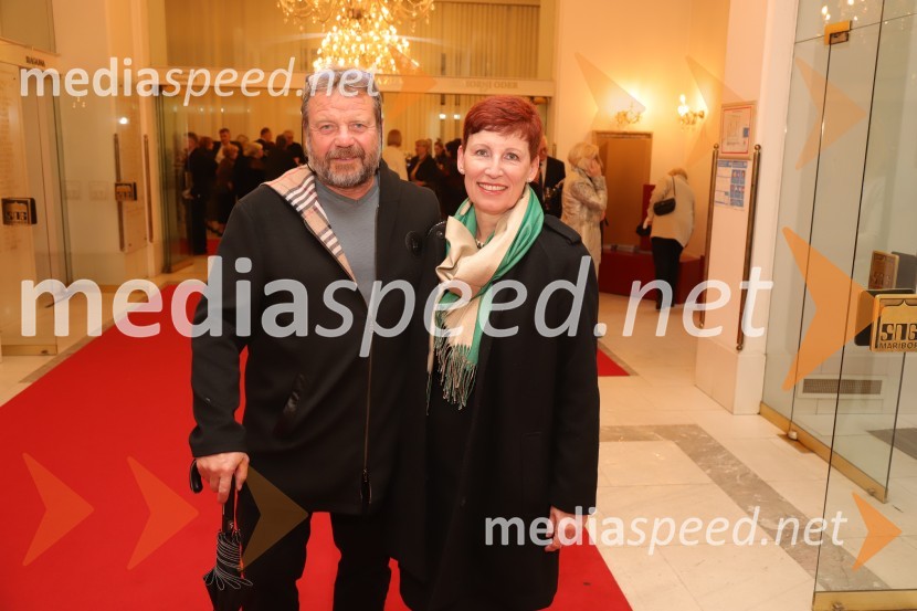  Andrej Borko, pomočnik direktorja Narodnega doma Maribor;  Branka BorkoManon Lescaut s Sabino Cvilak, premiera Opere in Baleta SNG Maribor