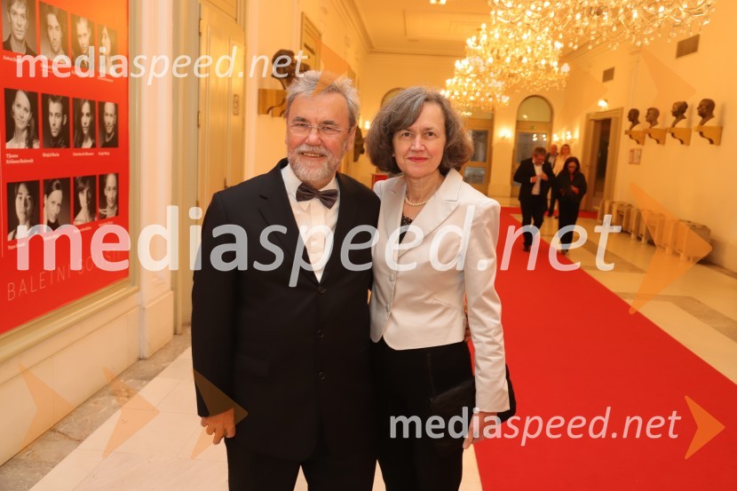  Zdravko Luketič, slovenski inženir radiologije, slikar, politik;  Nilda LuketičManon Lescaut s Sabino Cvilak, premiera Opere in Baleta SNG Maribor