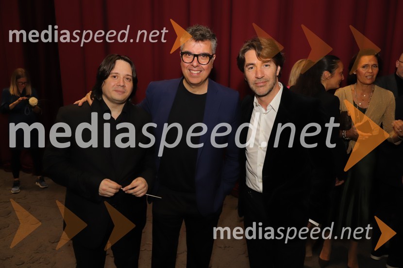  Gabriel Bebeselea, dirigent;  Pier Francesco  Maestrini, režiser;  Edward Clug, umetniški direktor, Balet SNG MariborManon Lescaut s Sabino Cvilak, premiera Opere in Baleta SNG Maribor