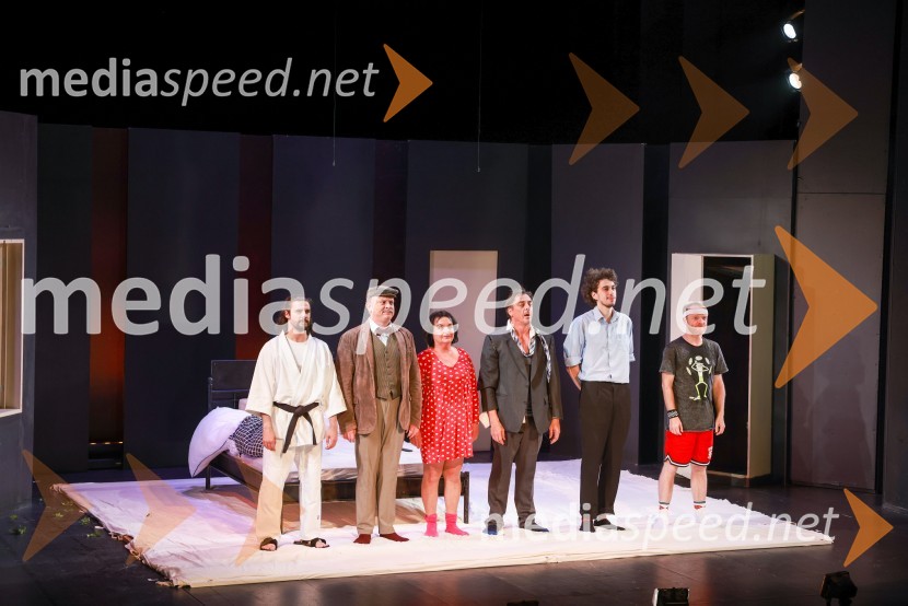  Blaž Popovski, igralec;  Luka Cimprič, igralec;  Mojca Partljič, igralka;  Igor Štamulak, igralec;  Mak  Tepšić, igralec;  Rok  Matek, igralecNi tako slabo kot zgleda, premiera