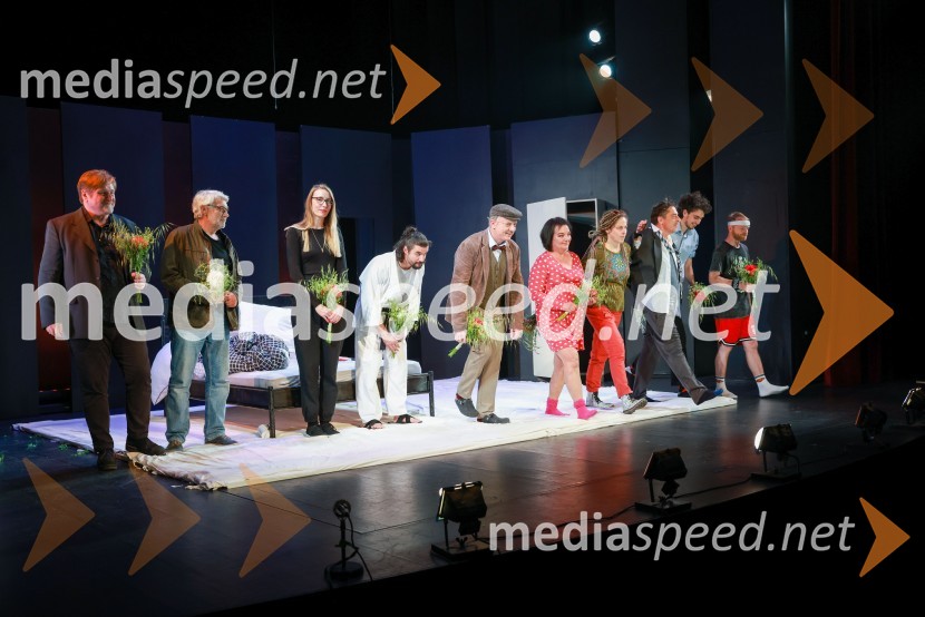  ... ;  ... ;  Anja Ukovič, asistentka kostumografinje;  Blaž Popovski, igralec;  Luka Cimprič, igralec;  Mojca Partljič, igralka;  Renata Vidič, režiserka;  Igor Štamulak, igralec;  Mak  Tepšić, igralec;  Rok  Matek, igralecNi tako slabo kot zgleda, premiera