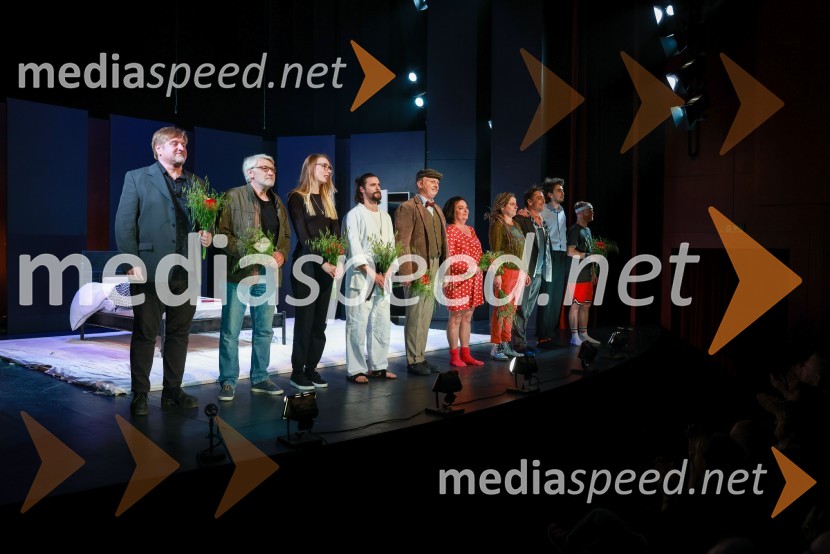  ... ;  ... ;  Anja Ukovič, asistentka kostumografinje;  Blaž Popovski, igralec;  Luka Cimprič, igralec;  Mojca Partljič, igralka;  Renata Vidič, režiserka;  Igor Štamulak, igralec;  Mak  Tepšić, igralec;  Rok  Matek, igralecNi tako slabo kot zgleda, premiera