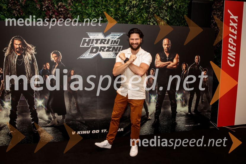  Uroš Bitenc, moderator, vplivnežEkskluzivna premiera filma Hitri in drzni X, Cineplexx