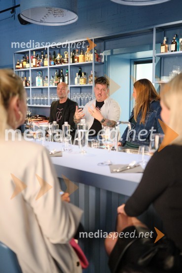  Matjaž Ivanc, podjetnik, solastnik, AFTR;  Jorg Zupan, solastnik, AFTR;  Špela Verbič MikličAFTR, otvoritev nove sodobne restavracije Jorga Zupana in Matjaža Ivanca