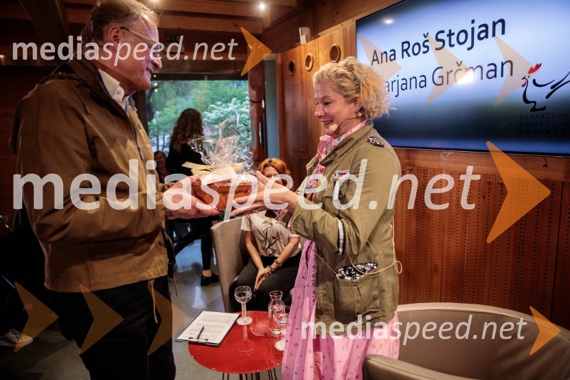  Janez  Škrabec, direktor Riko d.o.o.;  Ana Roš Stojan, kuharska mojstrica in najboljša chefinja na svetu po izboru akademije The World's 50 Best Restaurants ter direktorica Hiše FrankoAna Roš Stojan v skednju Škrabčeve domačije