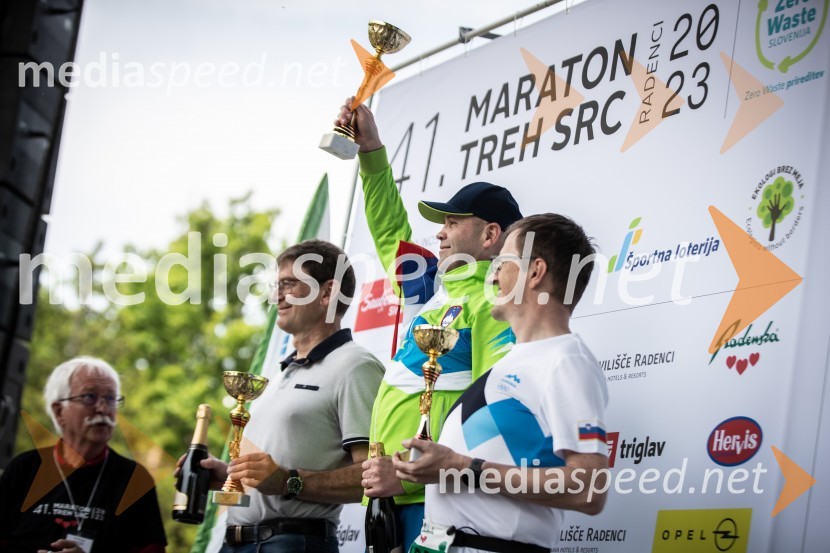  Anton Mayerhofer, 2. mesto, Nordijska hoja - moški F, 41. Maraton treh src;  Karl Petelinšek, 1. mesto, Nordijska hoja - moški F, 41. Maraton treh src;  Denis Hojnik, 3. mesto, Nordijska hoja - moški F, 41. Maraton treh src41. Maraton treh src