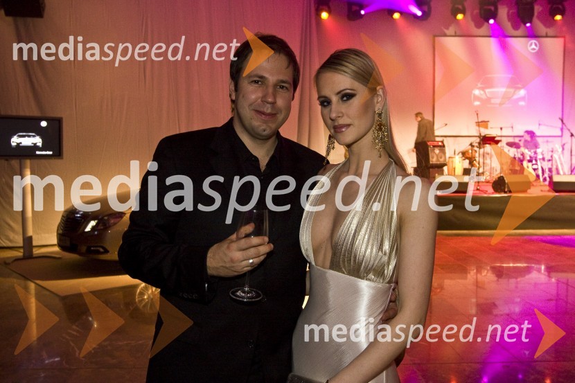 Damjan Musič, direktor Kongo Hotel in Casino d.o.o. in Jerneja Podbevšek Zhembrowskyy, balerinaViktorji 2008, zaključna zabava na Gospodarskem razstavišču