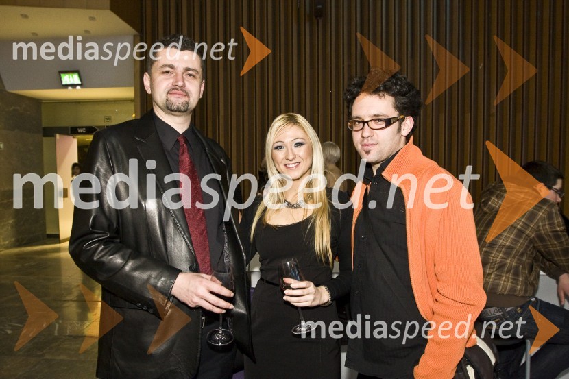 Bojan Rojko, agencija Antonov (organizacija prireditev), Kaly Kolonič, pevka skupine Select in Anže Žurbi, bobnarViktorji 2008, zaključna zabava na Gospodarskem razstavišču