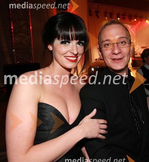 Ana Dolinar, igralka in in Uroš Smolej, igralecViktorji 2008, zaključna zabava na Gospodarskem razstavišču