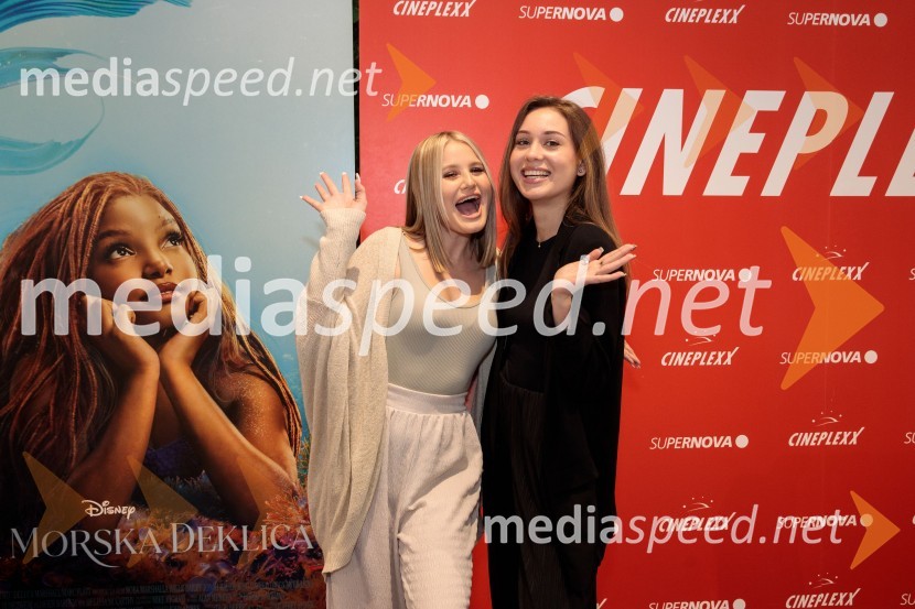  Ula Ložar, pevka;  Špela Bohorič LahMala morska deklica, premiera filma v Cineplexx Ljubljana