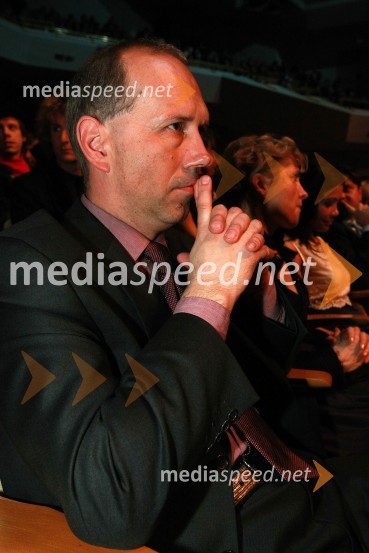 Bojan Petan, predsednik uprave DZS d.d.Viktorji 2008, dogajanje na odru in v dvorani