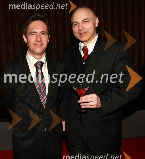 Roman Rep, namestnik direktorja podjetja Delo revije in mag. Andrej Lovšin, predsednik uprave Intereuropa d.d.Viktorji 2008, zaključna zabava na Gospodarskem razstavišču