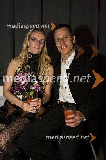 Aljaž Pegan, gimnastičar in njegovo dekle NinaViktorji 2008, zaključna zabava na Gospodarskem razstavišču