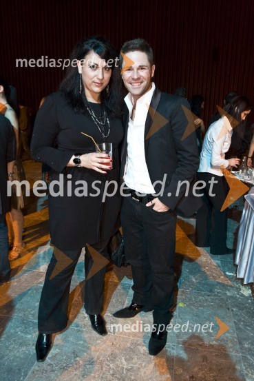 Nina Maurovič - Blatnik, pevka, urednica Čarli TV in tekmovalka prve sezone resničnostnega šova Big Brother in Sebastijan, pevecViktorji 2008, zaključna zabava na Gospodarskem razstavišču