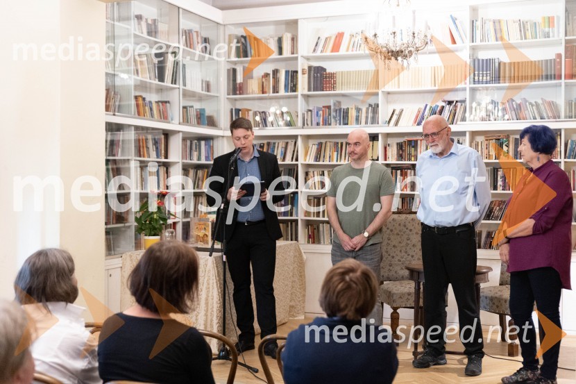 dr. Ambrož Kvartič, avtor besedila, Musical Povodni mož; Prof. Dr. Andrej Predin, pisatelj in novinar;  Dušan Merc, predsednik Društva slovenskih pisateljev;  Aksinja Kermauner, pisateljica, predsednica Društva slovenskih pisateljevPodelitev nagrade desetnica 2023