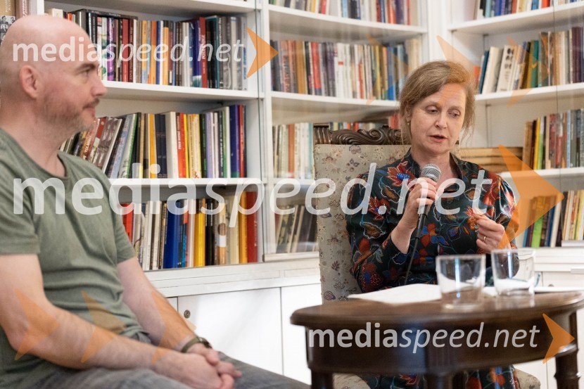 Prof. Dr. Andrej Predin, pisatelj in novinar;  Nataša Konc Lorenzutti, pisateljica, predsednica Sekcije za otroško in mladinsko književnost pri DSPPodelitev nagrade desetnica 2023