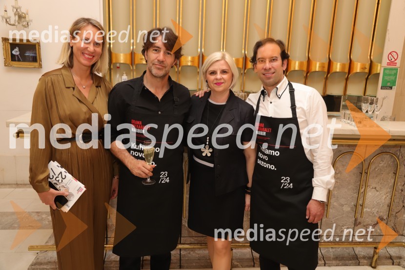  Mateja Kožuh, producentka Opere in Baleta SNG Maribor, akordeonistka;  Edward Clug, umetniški direktor, Balet SNG Maribor;  Darja Čižek, marketing SNG Maribor;  Simon Krečič, umetniški direktor Opere SNG MariborPredstavitev repertoarja sezone 2023/2024 Slovenskega narodnega gledališča Maribor