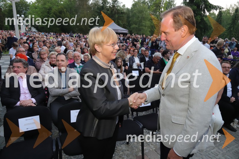 dr. Nataša Pirc Musar, predsednica Republike Slovenije; dr. Samo Peter Medved,  podžupan, Mestna občina Maribor Operna noč 2023