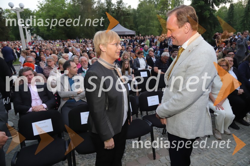 dr. Nataša Pirc Musar, predsednica Republike Slovenije; dr. Samo Peter Medved,  podžupan, Mestna občina Maribor Operna noč 2023