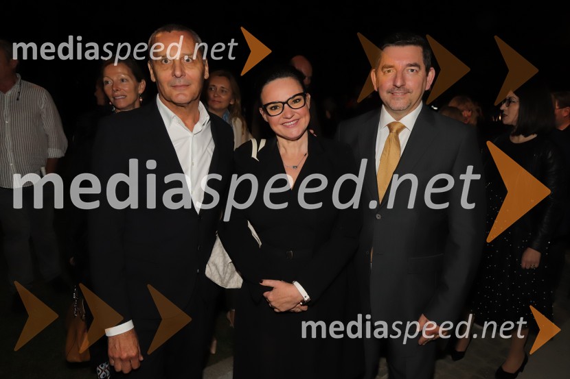 Danilo Rošker, direktor SNG Maribor;  Alenka Gotar, operna pevka; dr. Aleš Musar, lastnik Ruske dačeOperna noč 2023