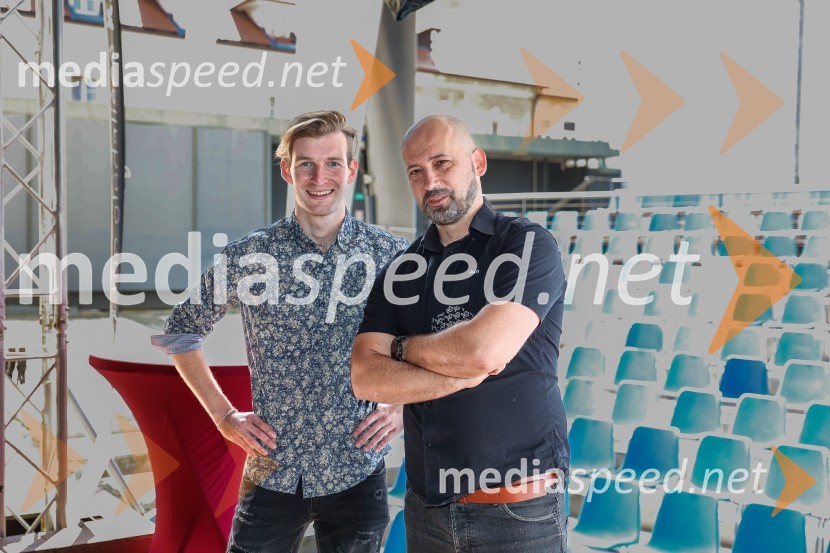  Žiga  Jelar, smučarski skakalec;  Srečko Štagar, ZTKKPrešerno poletje 2023, novinarska konferenca