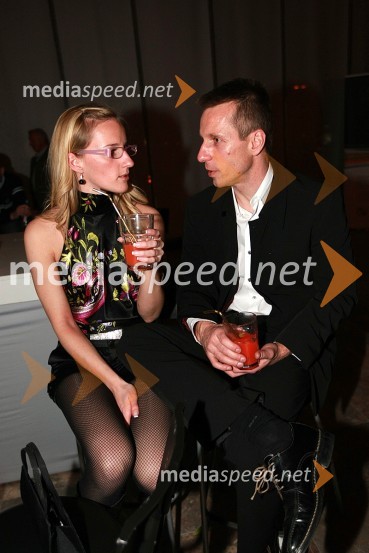 Aljaž Pegan, gimnastičar in njegovo dekle NinaViktorji 2008, zaključna zabava na Gospodarskem razstavišču