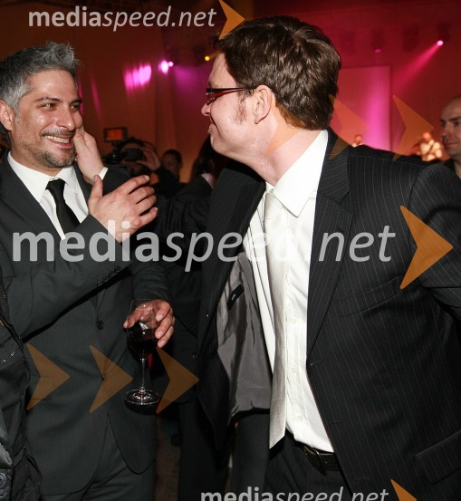 Sebastijan Cavazza, igralec in Jurij Zrnec, voditelj oddaje As ti tud' not paduViktorji 2008, zaključna zabava na Gospodarskem razstavišču