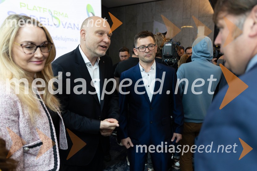  Maja Čander, kreativna direktorica in prokuristka, Kreativna baza;  Mitja Čander, direktor, Beletrina;  Rok Ravnikar, zdravnikUstanovitvena seja Platforme sodelovanja, Anže Logar